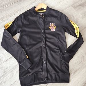 Red Bull BC One Size SMALL  Spin Track Jacket Black Button Up Nwot